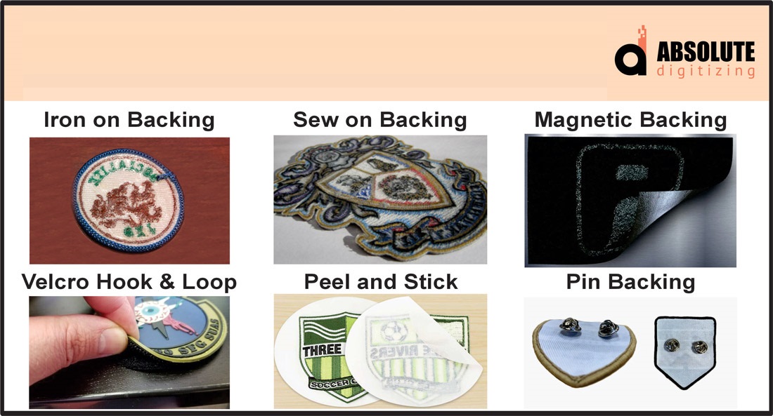 Embroidery Patch Backing Types