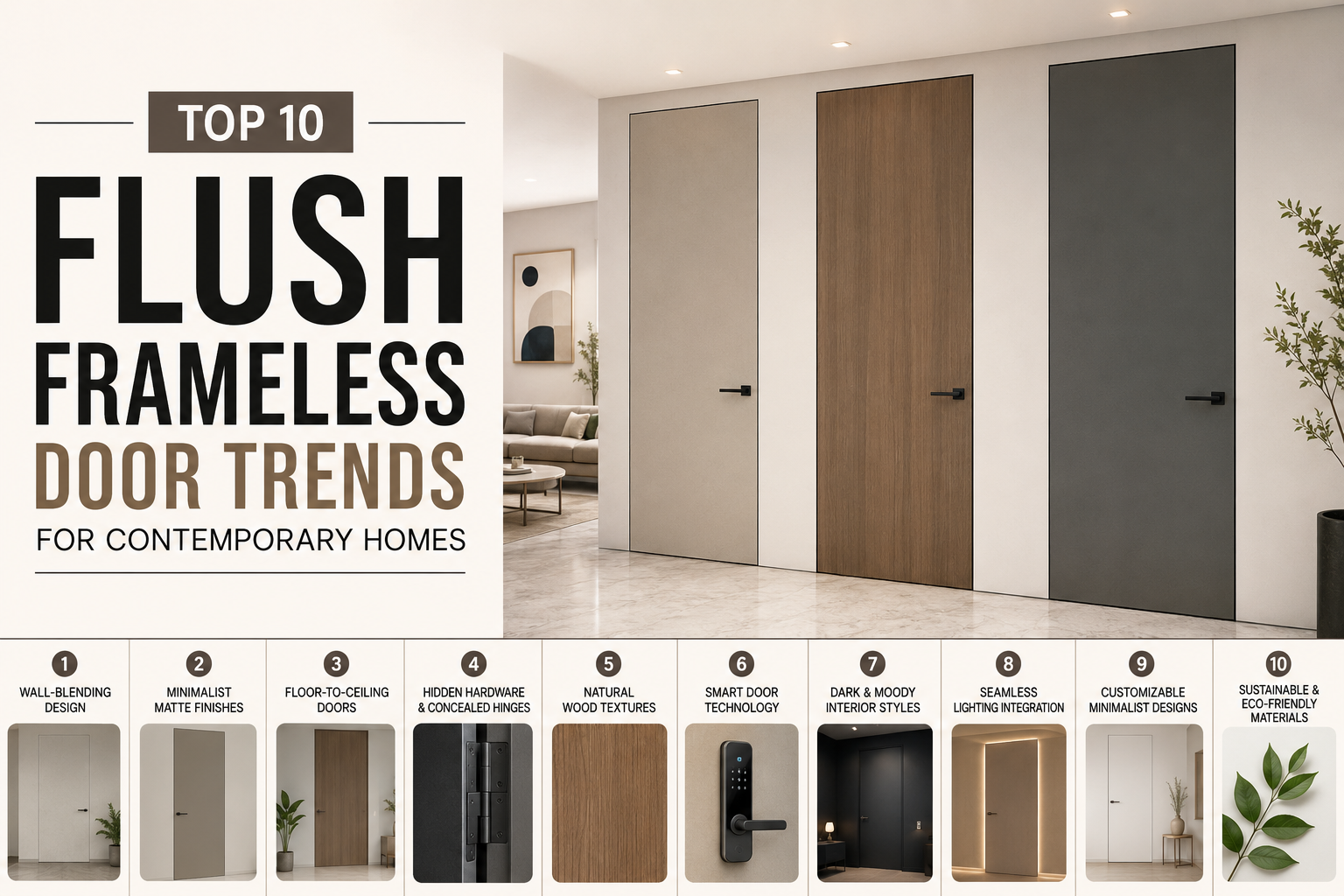 flush frameless door