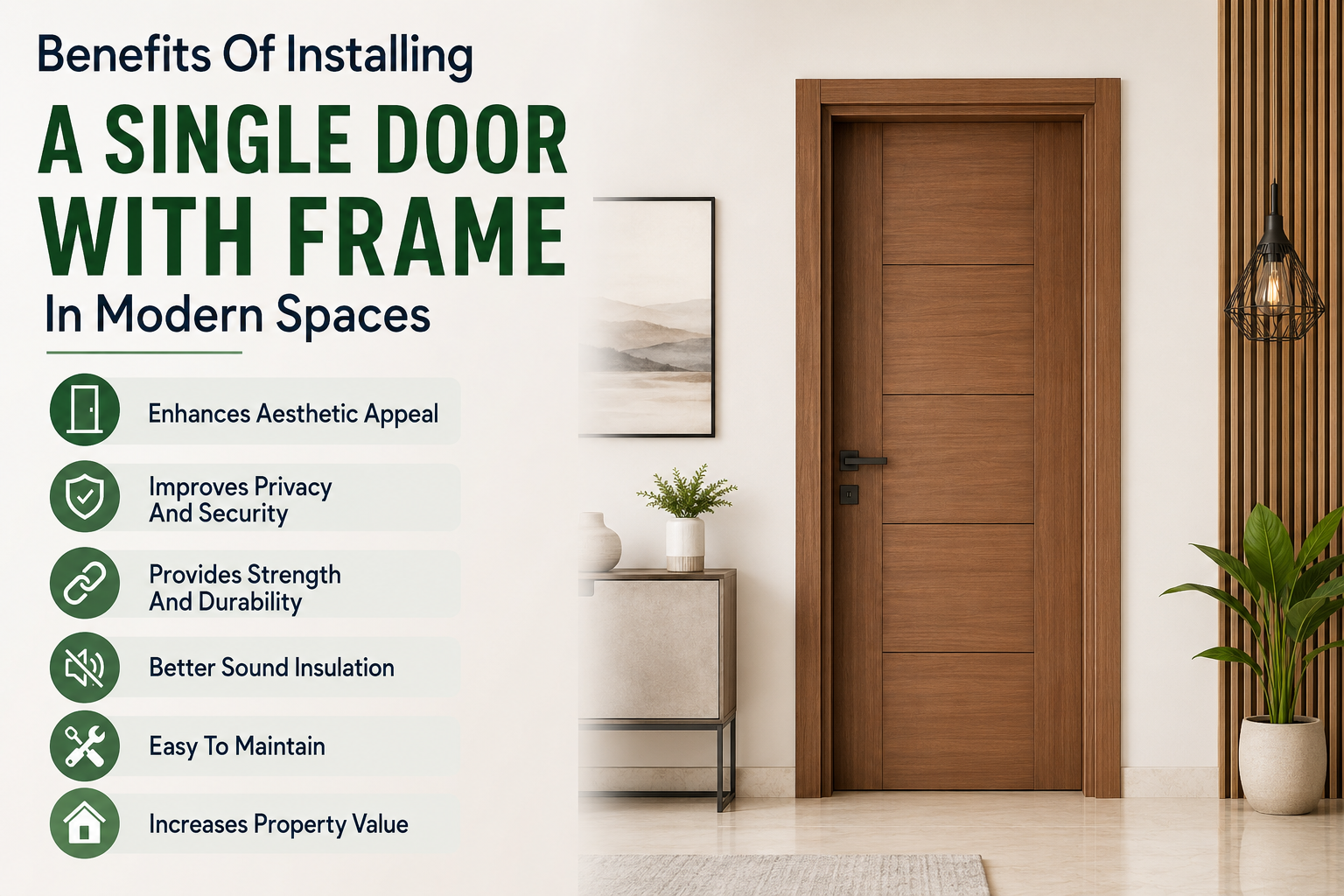 single door with frame