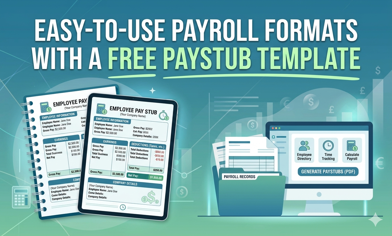 Easy-to-Use Payroll Formats with a Free Paystub Template